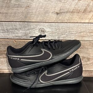 Nike Tiempo Black Indoor Soccer Shoes